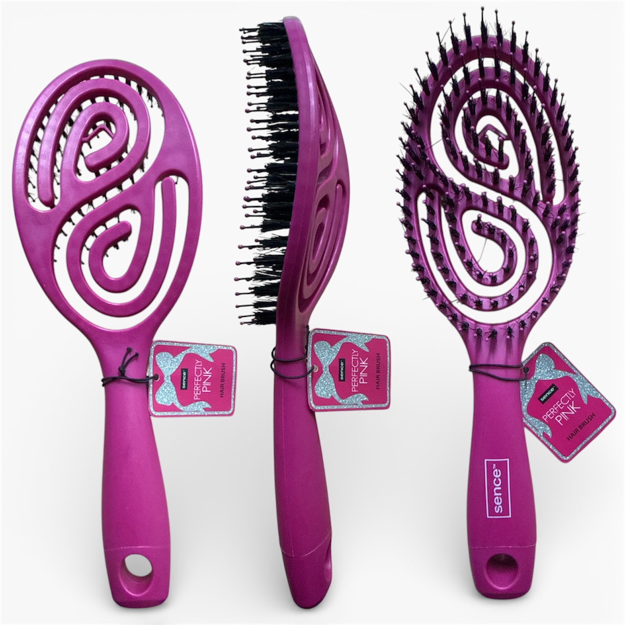 BROSSE CHEVEUX ROSE FONCE – Image 1