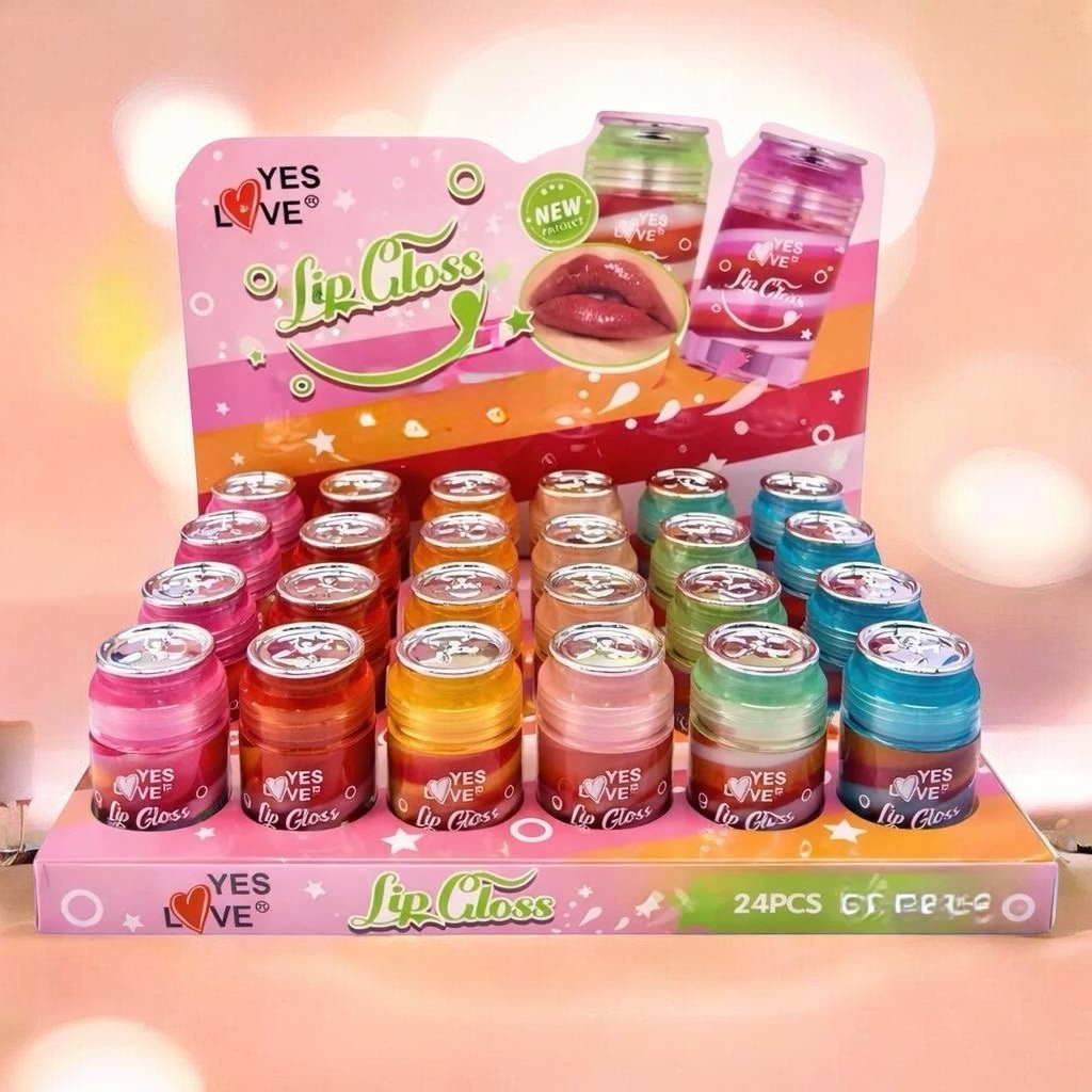 Lip Gloss Multi Couleurs Canettes- Yes Love – Image 1