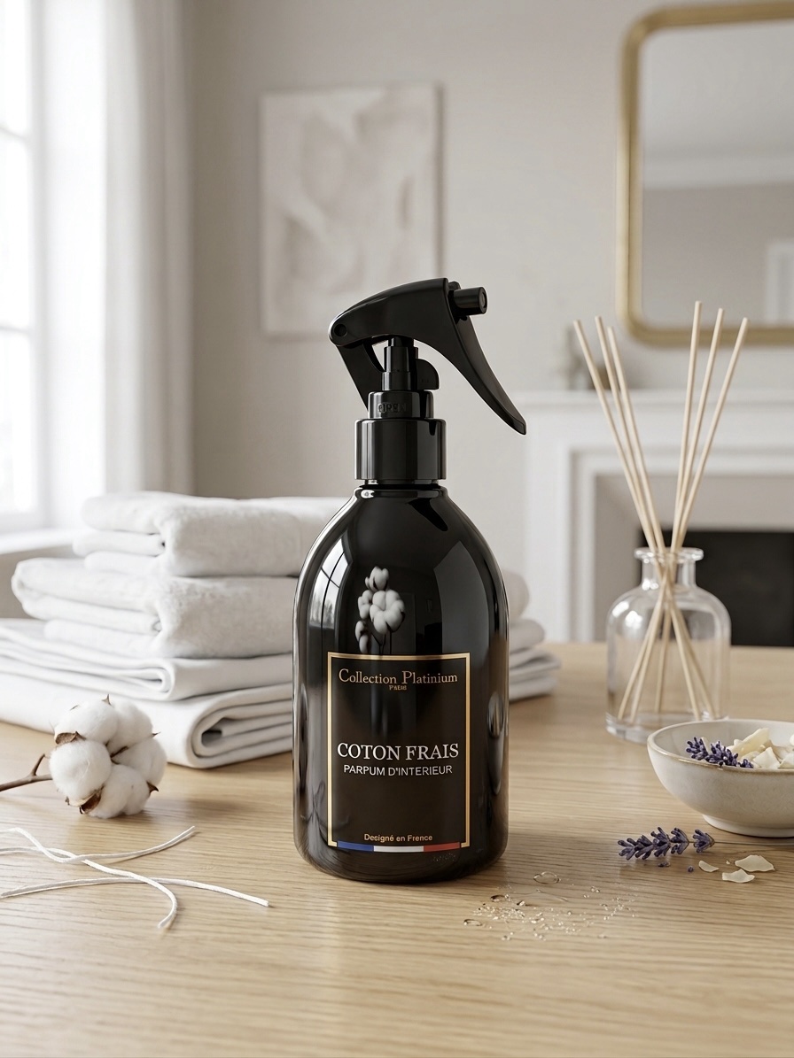 🧺 Spray intérieur coton frais ~ Collection Platinium (250 ml) – Image 1