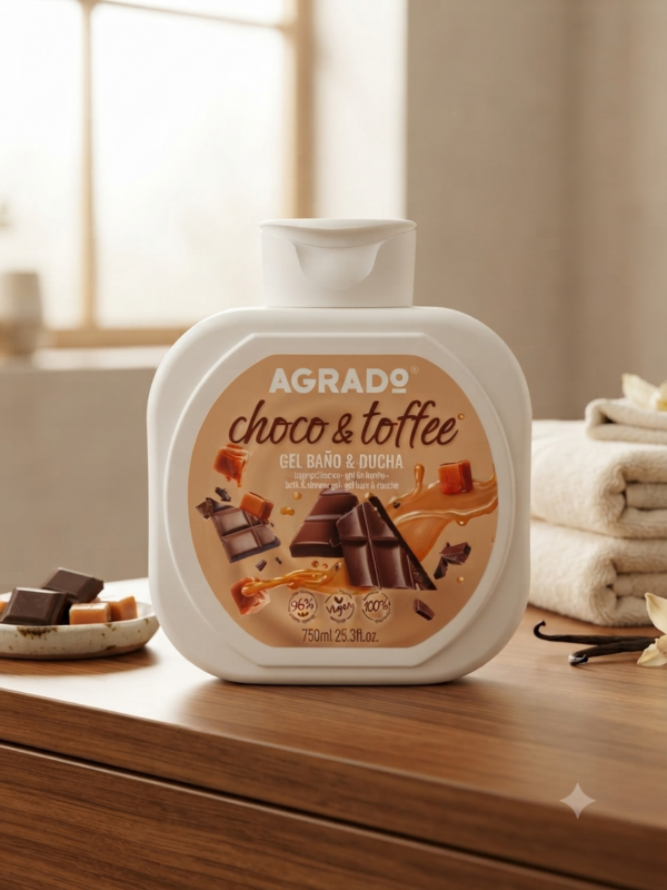 🍫 Gel douche ~ agrado~ Choco & Caramel 750 ml